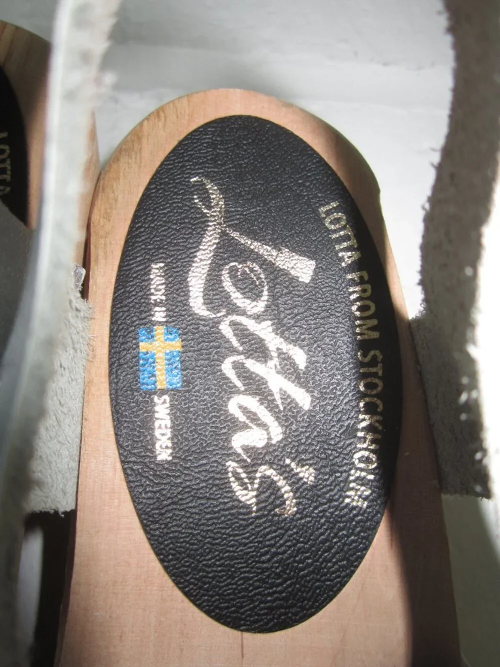 LOTTA FROM STOCKHOLM Lotta’s Swedish Silver Clog Sandal Buckle Strap Size 34